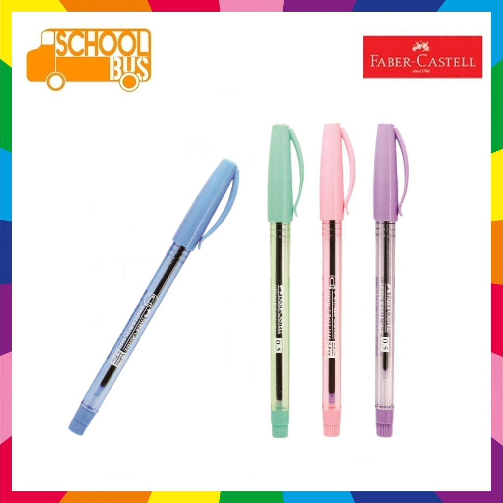 ปากกา ลูกลื่น เฟเบอร์คาสเทลล์ 1444 0.5 มม. แบบปลอก Faber-Castell Ball Pen 0.5 mm.