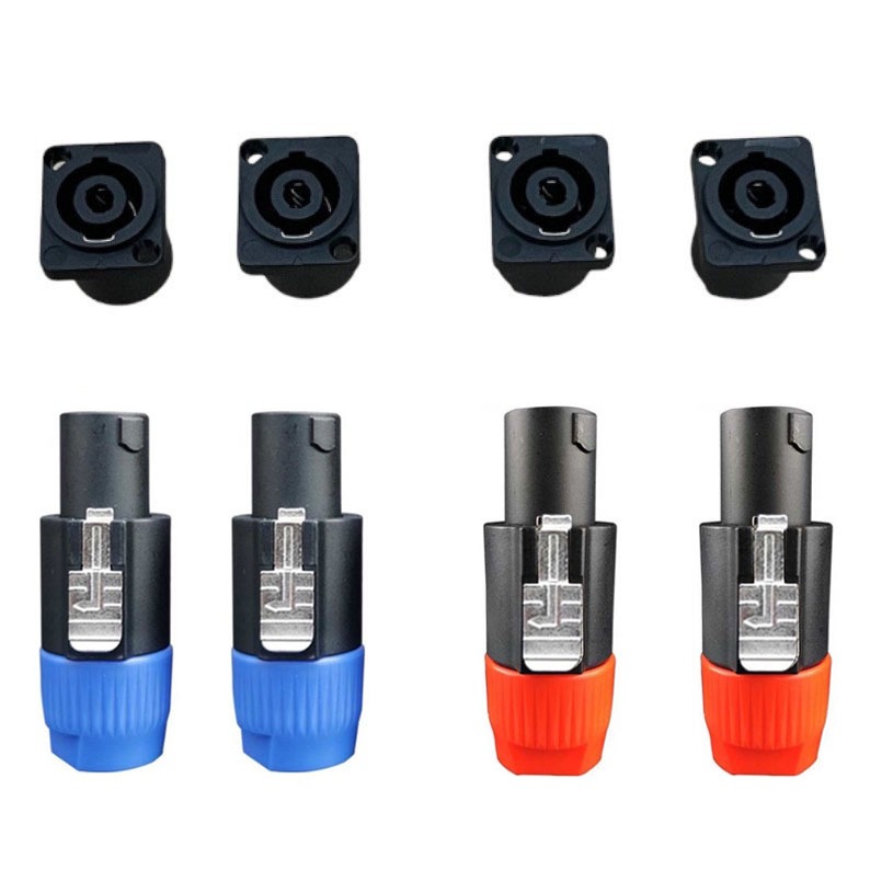 BEST AUDIO ปลั๊กลำโพง สเปคคอน speakon ปลั๊กสเปคคอนตัวผู้ สเปคคอนตัวเมีย สี่เหลี่ยม แบบหมุนล็อค สำหรับต่อสายลำโพง