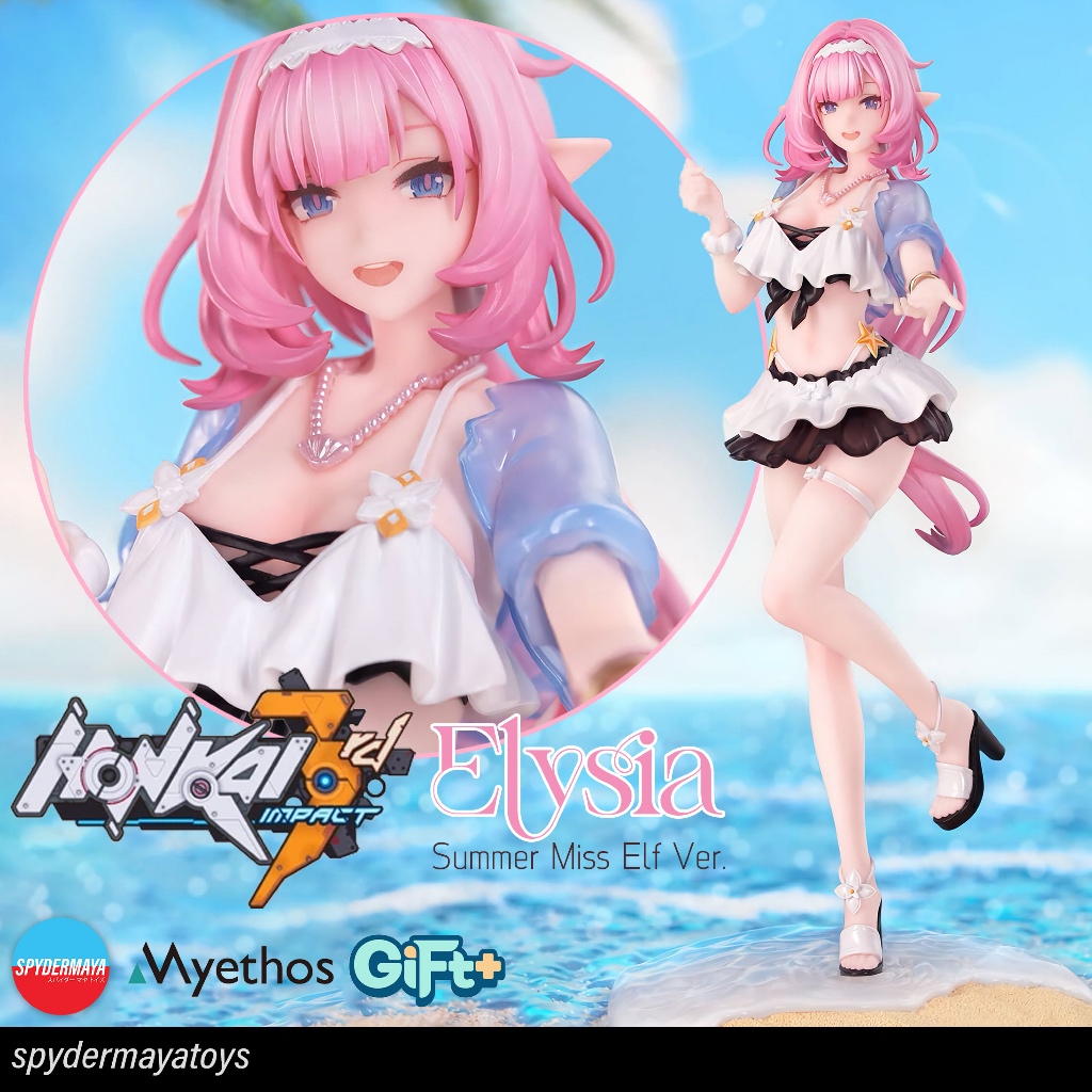 [พร้อมส่ง] ฟิกเกอร์ Elysia Summer Miss Elf Ver. GIFT+  Honkai Impact 3rd - MYETHOS