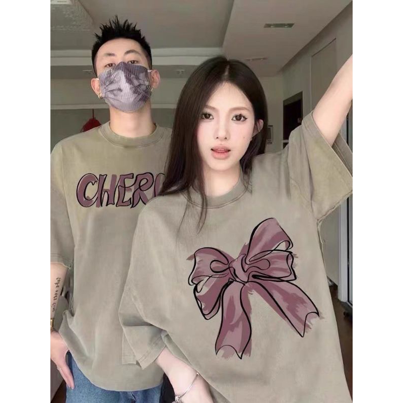 พร้อมส่ง เสื้อยืดงานคู่ชาย - หญิง งานสกรีนลายสวยผ้าใส่สบายใส่คู่ใส่เดี่ยวแบบไหนก็เลิศมิกซ์แอนแมต ได้หลายลุค