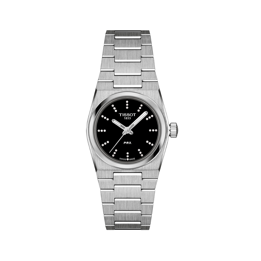 Tissot PRX 25 mm. ทิสโซต์ พีอาร์เอ็กซ์ สีดำ T1370101105600  นาฬิกาผู้หญิงผู้ชาย