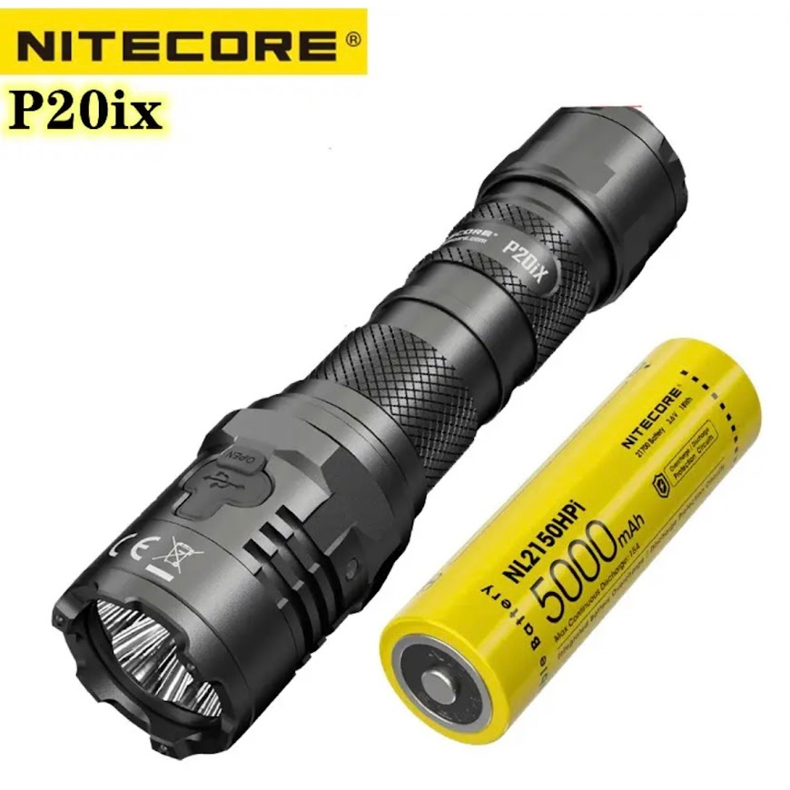 NITECORE P20iX USB-C ชาร์จไฟฉายยุทธวิธี 4000 Lumens NL2150HPi 5000mAh แบตเตอรี่ Self-Defense Troch LIGHT