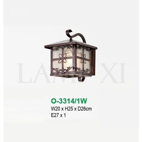 โคมไฟติดผนังภายนอก O-3314/1W