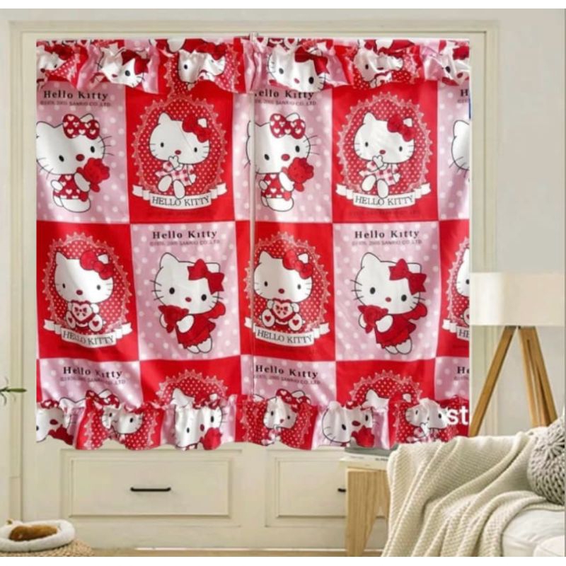 ผ้าม่านหน้าต่าง ลายการ์ตูนน่ารัก ตัดเย็บอย่างดี  มี 3ขนาดให้เลือก (1 บาน,2 บาน ,3บาน) - รูปที่ 6