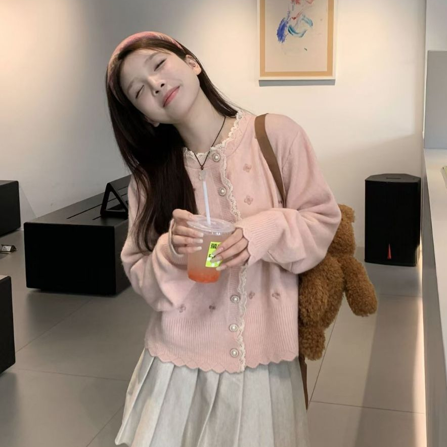 Veewink พร้อมส่งจากกทม เสื้อ Cardigan/คาร์ดิแกนไหมพรม คาร์ดิแกน โอเวอร์ไซต์ สไตล์เกาหลี เสื้อคลุมกันหนาว