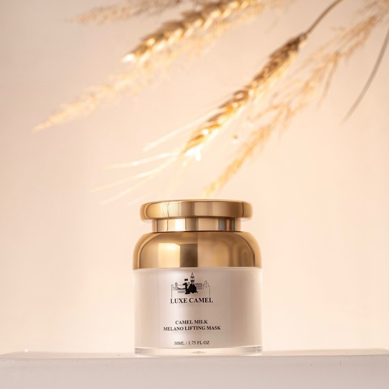 (ของแท้10ปี + พร้อมส่ง) 1 แถม 1  LUXE CAMEL MELANO LIFTING MASK 50ml. ราคา ถูกที่สุด ดีลบีเคเค