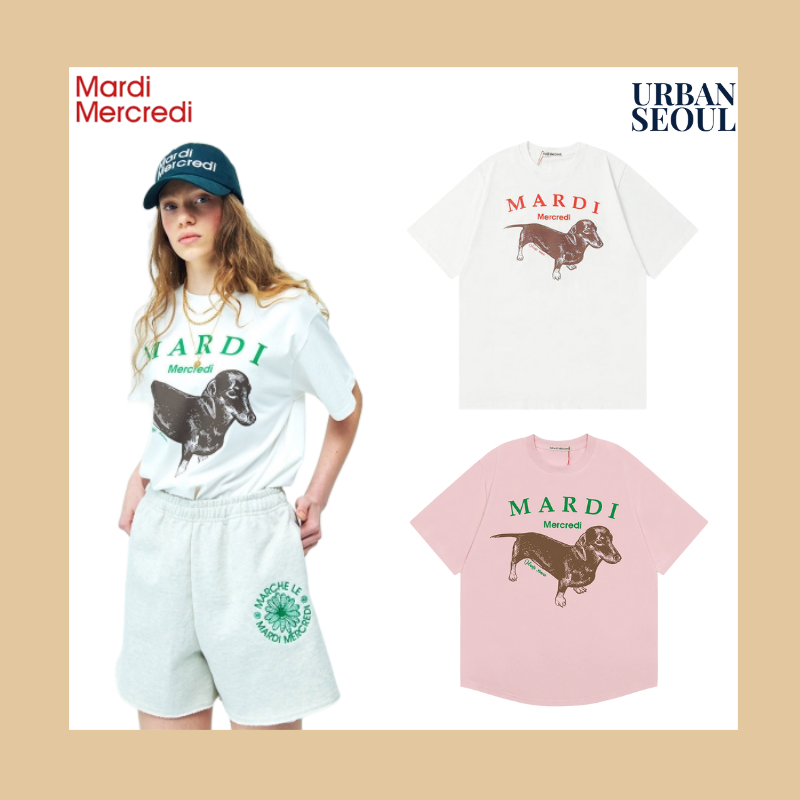 แท้ / พร้อมส่ง Mardi Mercredi SWING THE TAIL DDANJI SLIM TSHIRT ลูกสุนัข SS24 นำเข้าจากเกาหลี ดัชชุนด์