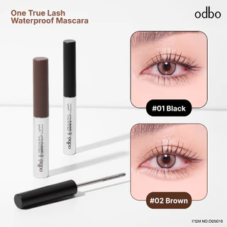 ถูก/แท้/มีไลฟ์ มาสคาร่า ODBO One True Lash Waterproof Mascara มาสคาร่าหัวเหล็ก ปัดขนตา ขนตายาว งอน เด้ง กันน้ำ ติดทน