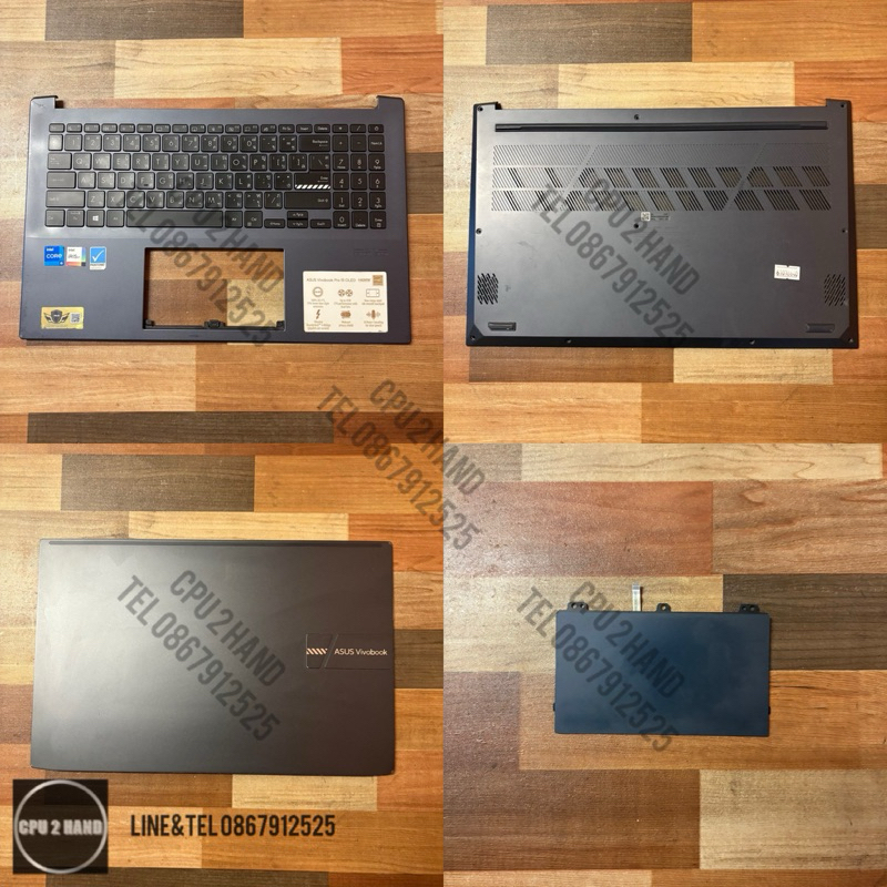 ASUS บอดี้ cover บานพับ ฮีทซิงค์ พัดลม ลำโพง ทัชแพด for Vivobook Pro 15 OLED K3500P (M3500) มือสอง