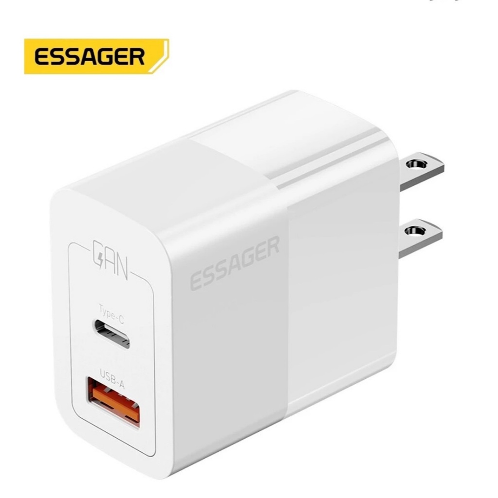 Essager® Quick Charge 33W Gan 3.0 PD charger portable USB type C USB C+A Adapter