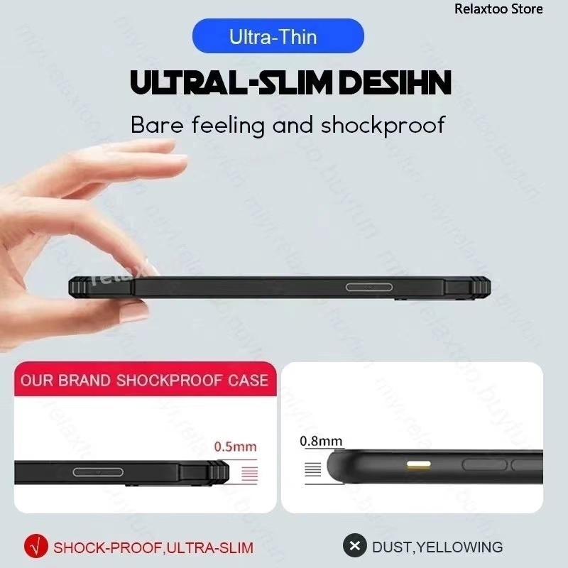 HHL ตรงรุ่น เคสหลังใส ขอบสี สำหรับ Xiaomi Redmi 15C 14C / Poco C75 C85 / Spark 30C เคสใสกันกระแทก เสี่ยวมี่14C โปโกC75 - รูปที่ 7