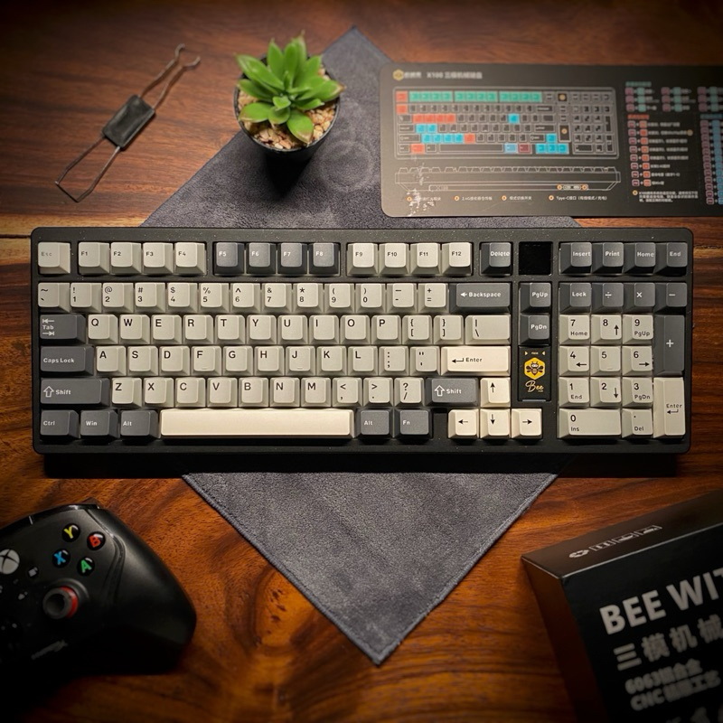 BEE WHITE T&I X100 คีย์บอร์ด อลูมิเนียม ไร้สาย