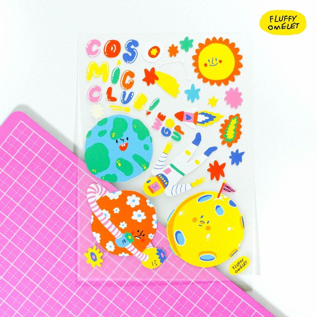 FLUFFY OMELET - COSMIC CLUB STICKER A6