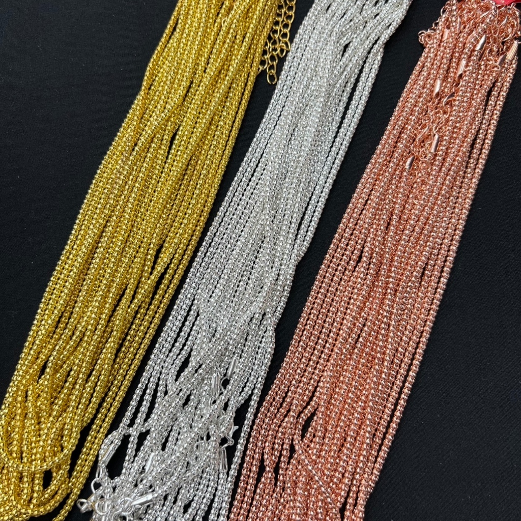 Accessories เครื่องประดับชุดไทย สร้อยคอ เส้นเปล่า สีทอง เงิน นาค ไซร์เปล่า
