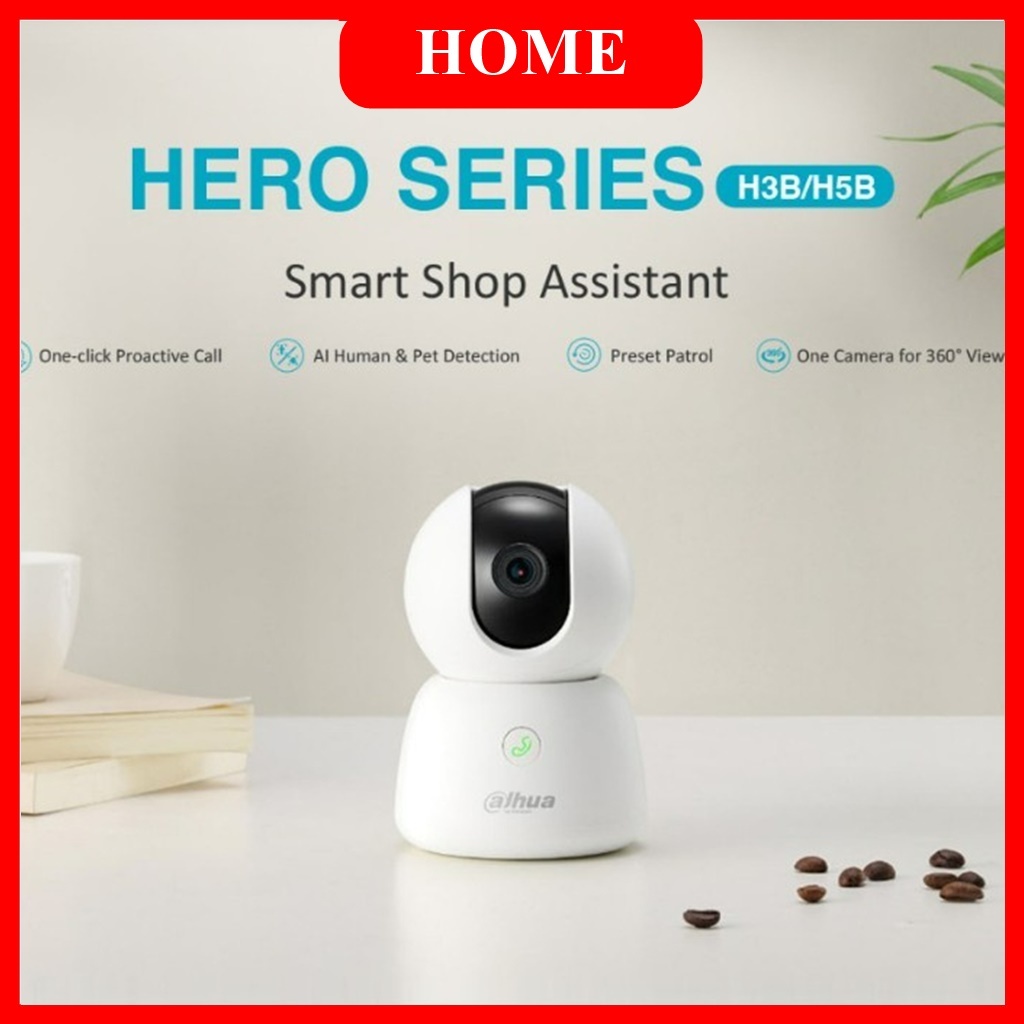 DH-H5B (Adapterในตัว) Dahua Indoor Fixed-Focal Wi-Fi PT Network Camera 5MP (Two-way)