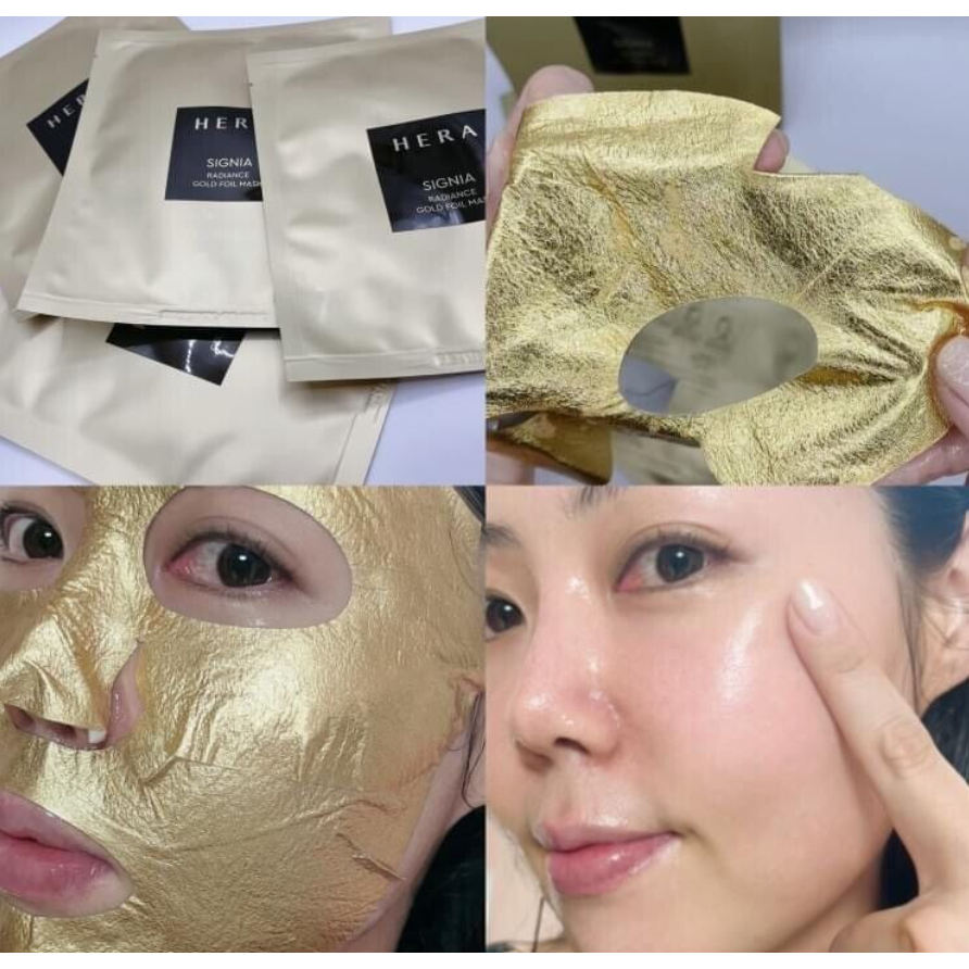 ( แท้ / พร้อมส่ง ) Hera Signia Radiance Gold Foil Mask #ยกกล่อง 30ml X 3 แผ่น