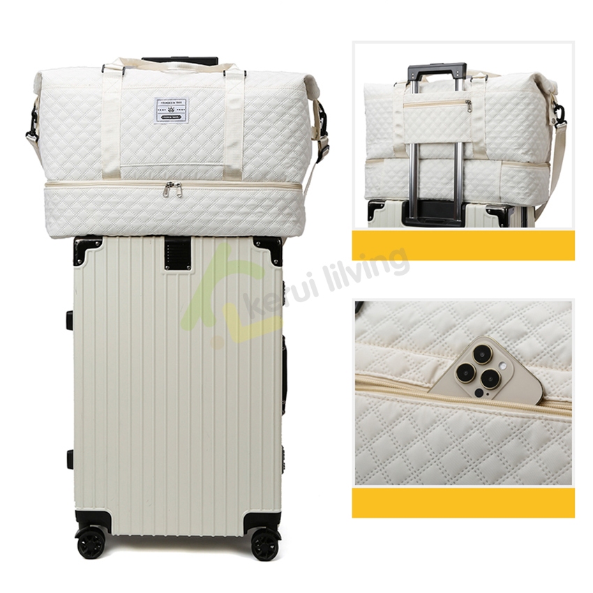 กระเป๋าเสื้อผ้า travel bag กระเป๋าเดินทางแบบถือ ขนาดใหญ่ จุของได้เยอะ มีหลายช่อง กระเป๋าสะพาย