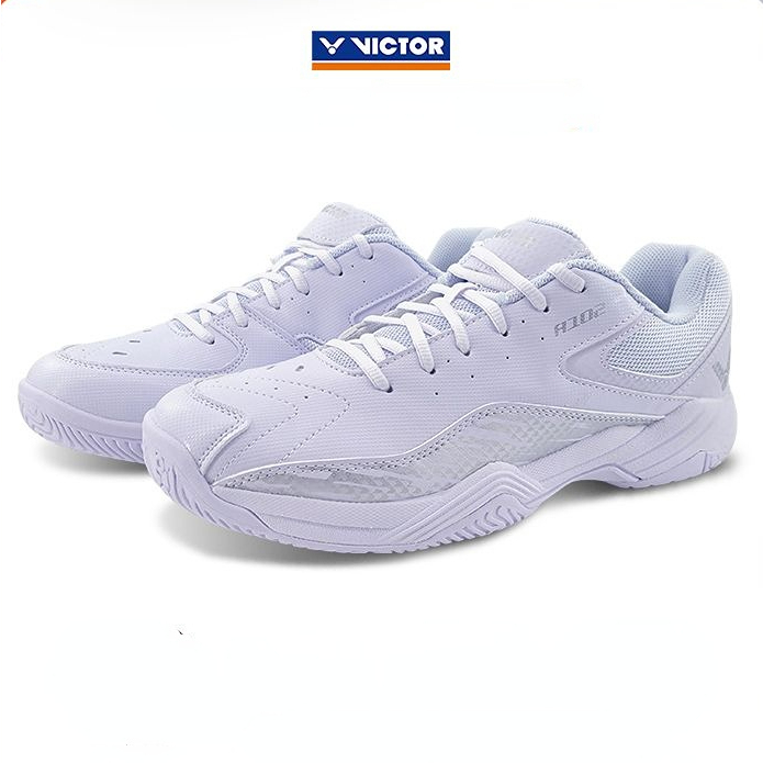 รองเท้ากีฬา Victor แบดมินตันสำหรับชายและหญิง กันลื่น102 ผ้าใบสีแดงขาว มืออาชีพ