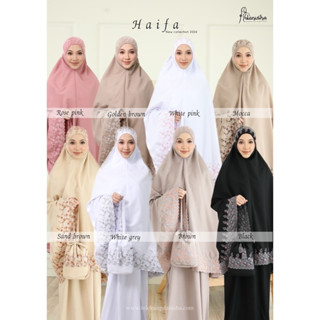 ชุดละหมาดพร้อมกระเป๋าพกพา collection haifa ลายปักดอกพรีเมี่ย…