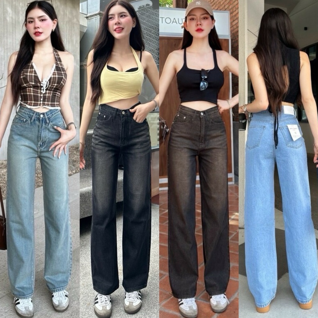 YAM Jeans (S-3XL) ยีนส์ทรงวินเทจขากระบอกกลาง รุ่นนี้เป็นผ้าไม่ยืด คลาสสิค รุ่นนี้ ต้องมีติดตู้