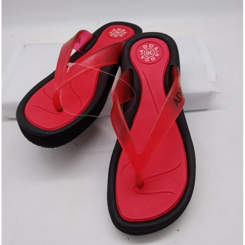 รองเท้าคีบผู้หญิง ADDA รุ่น 2497-W1 สีส้ม-ดำ ราคาถูก