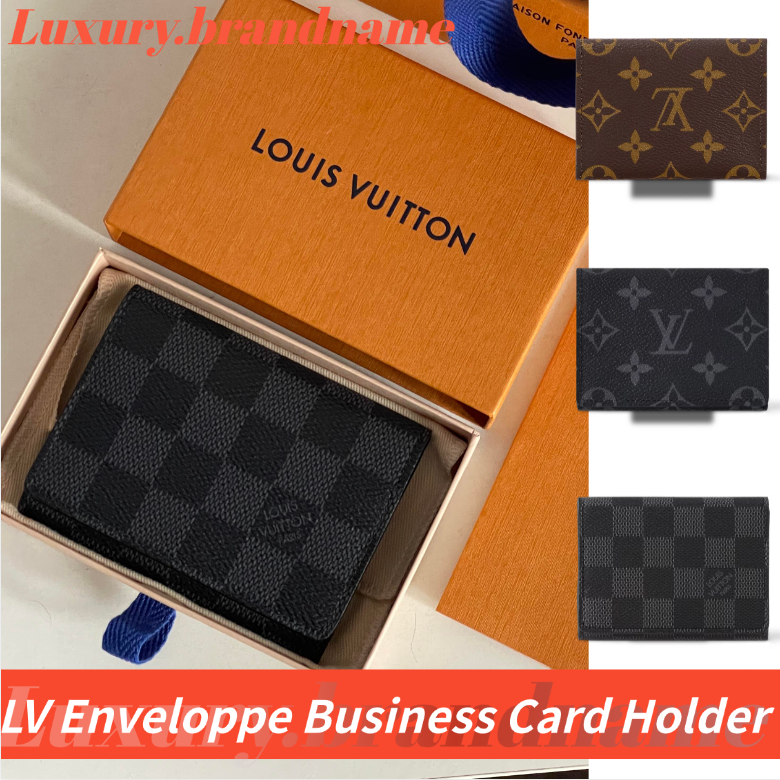 หลุยส์ วิตตอง Louis Vuitton LV Carte De Visite Envelope Wallet ที่ใส่บัตรกระเป๋าสตางค์แบบพลิกได้ผู้ถือบัตรธุรกิจ