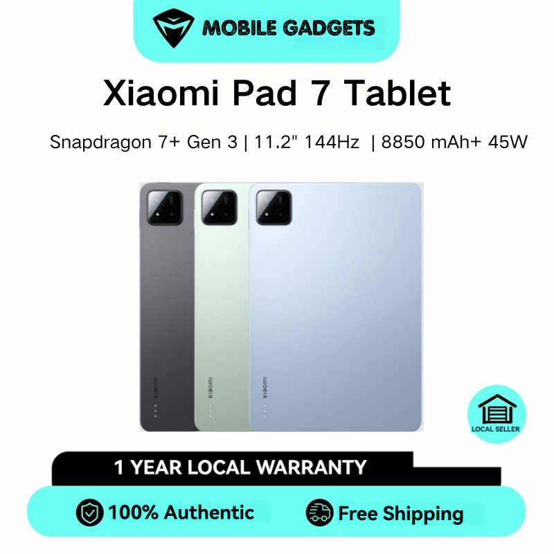 Xiaomi Pad 7 Tablet | Snapdragon 7+ Gen 3 | 11.2" 144Hz 2136 x 3200 | 8850 mAh+ 45W