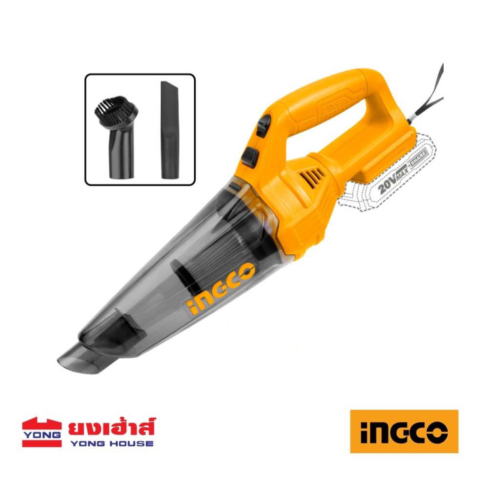 SUPER INGCO เครื่องดูดฝุ่นไร้สาย 20V รุ่น CVLI20126 เครื่องเปล่า CVLI201261 เครื่องดูดฝุ่น