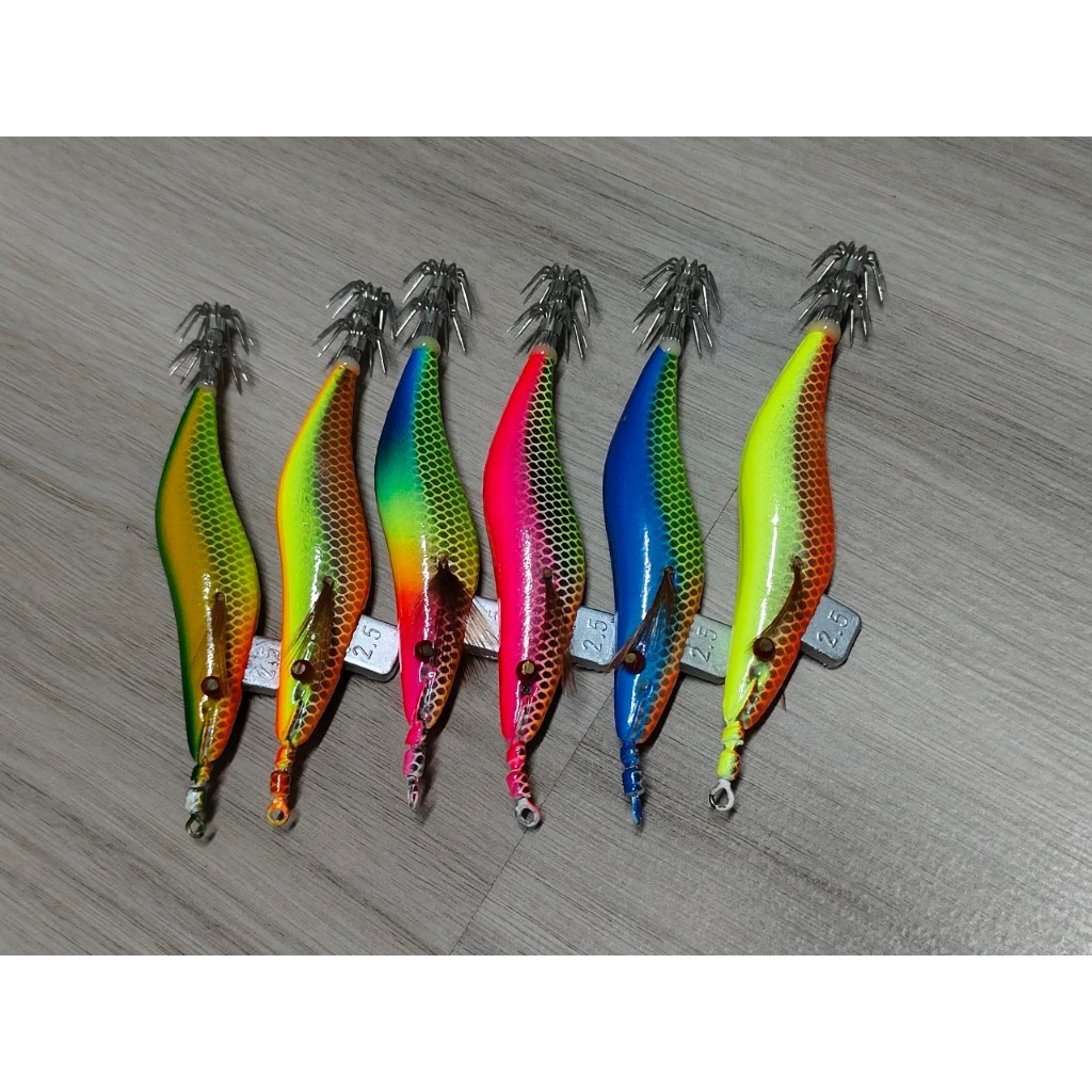 YO-SAKI โยกุ้งตกหมึกท้องลายเกล็ดปลา size 2.5