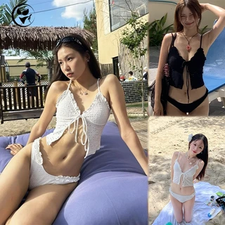 🤍ส่งไวจากไทย🖤บิกินี่ ทูพีช black bikini set ชุดว่ายน้ำเซ็กซี่ beach swim#0511