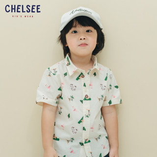 Chelsee เสื้อเชิ้ตแขนสั้น เด็กผู้ชาย แขนสั้น รุ่น 128078 พิม…