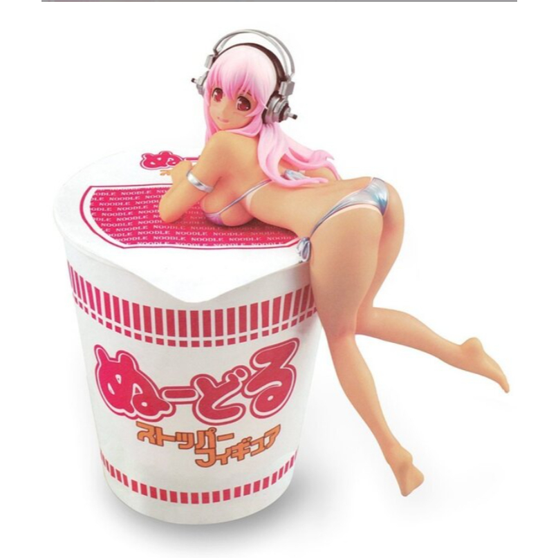 Super Sonico Noodle Stopper Figure Pink ver. Furyu แท้