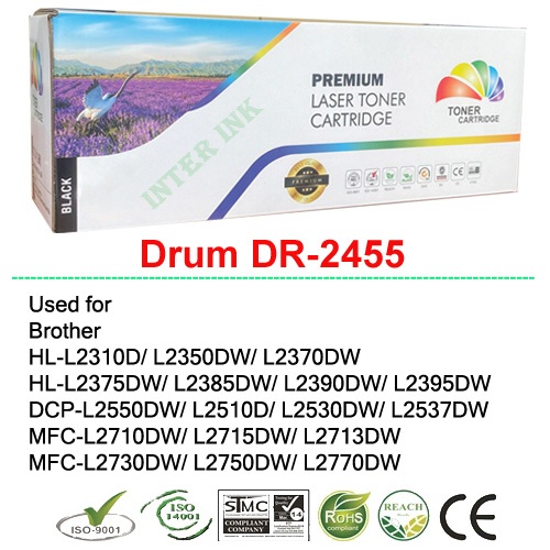 ดรัมเทียบเท่า Drum DR-2455 สำหรับ Brother L2310D/ L2350DW/ L2370DW/ L2375DW/ L2385DW/ L2390DW/ L2395DW (12K) Color Box