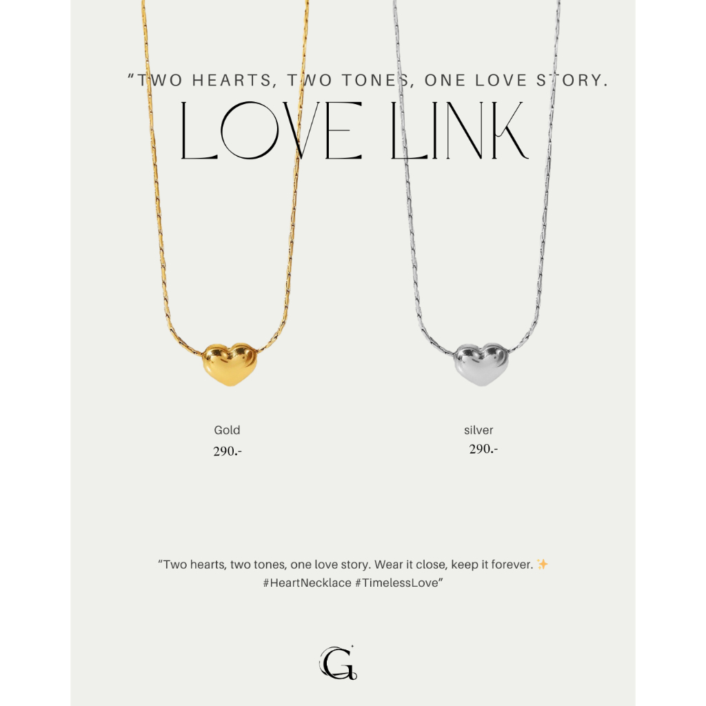 G.nightday- สร้อยคอLOVELINK (ลด30%เก็บโค้ดหน้าแอป ) สลักชื่อฟรี