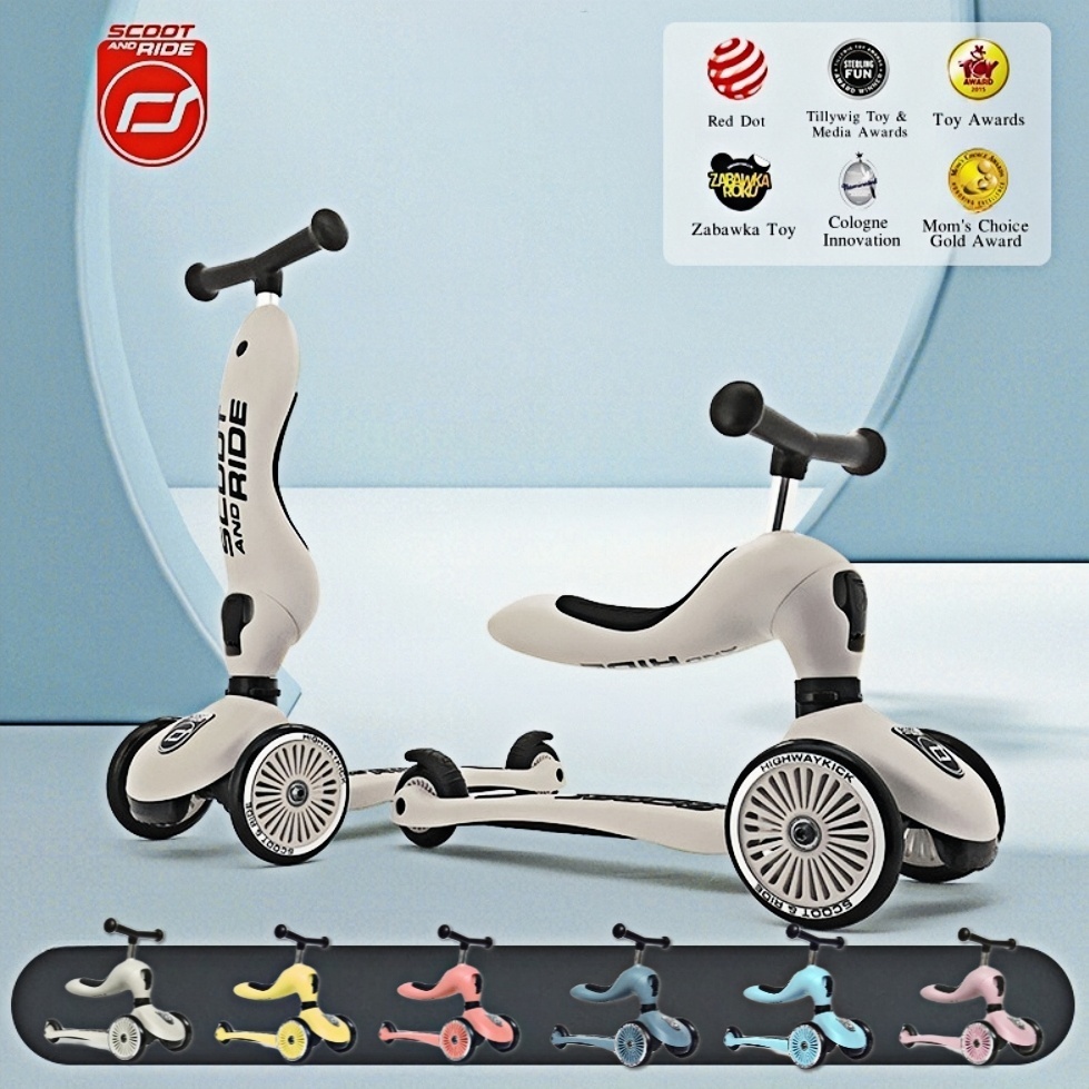 【ของแท้100%】Scoot & Ride Highway Kick 1-6ขวบ สกู๊ตเตอร์ จักรยานฝึกทรงตัว 2in1 (สกู๊ตเตอร์ + จักรยานทรงตัว)รับประกัน 2 ปี