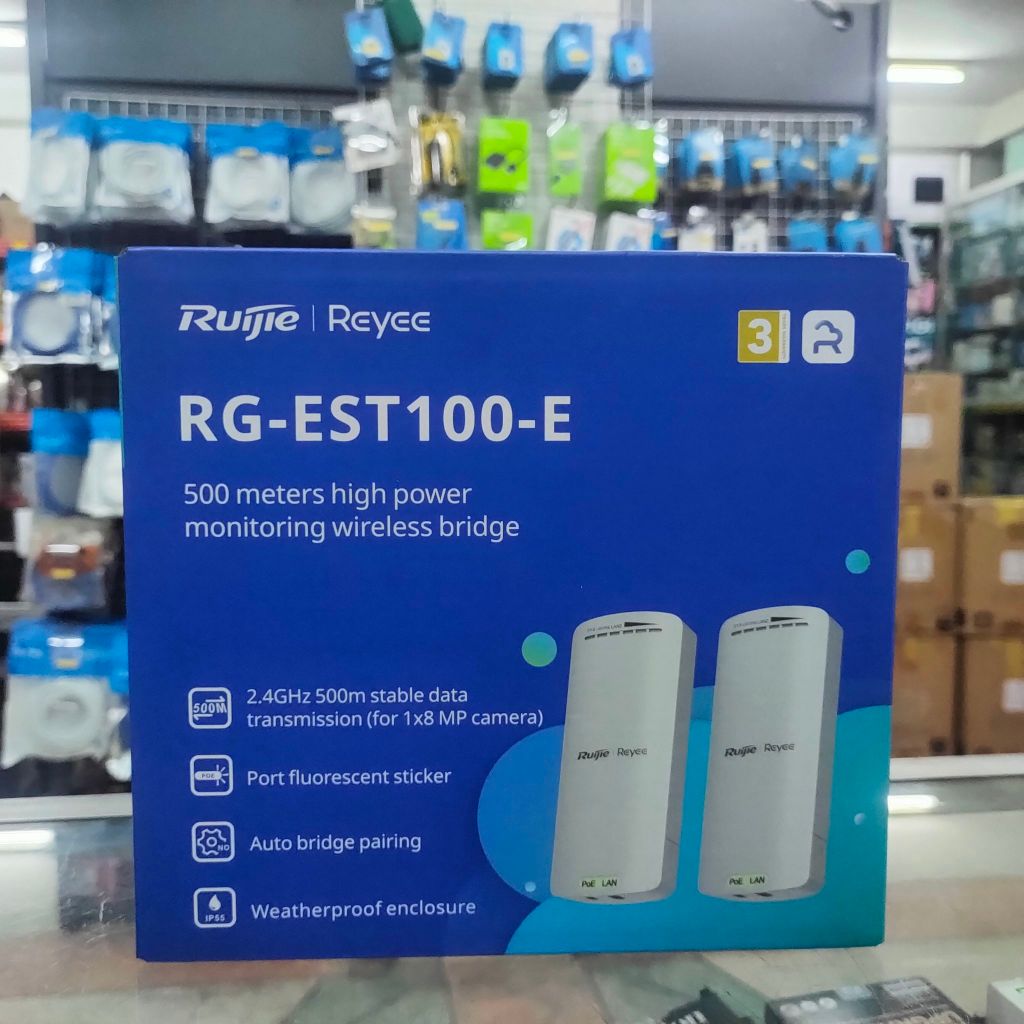 Ruijie-Reyee RG-EST100-E 2.4GHz 500 meters high power monitoring Wireless bridge Point to Point ตัวขยายสัญญาณ HITECHubon