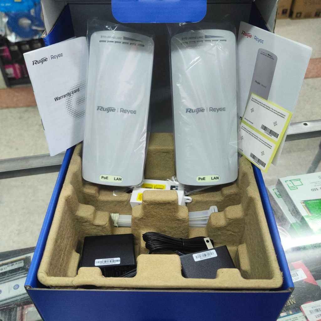 Ruijie-Reyee RG-EST100-E 2.4GHz 500 meters high power monitoring Wireless bridge Point to Point ตัวขยายสัญญาณ HITECHubon