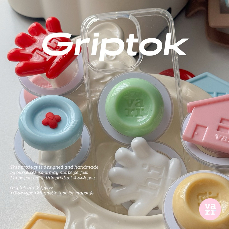 Griptok magnetic กิ๊ปตอกเรซิ่น แม่เหล็ก, หลังกาว | VARI