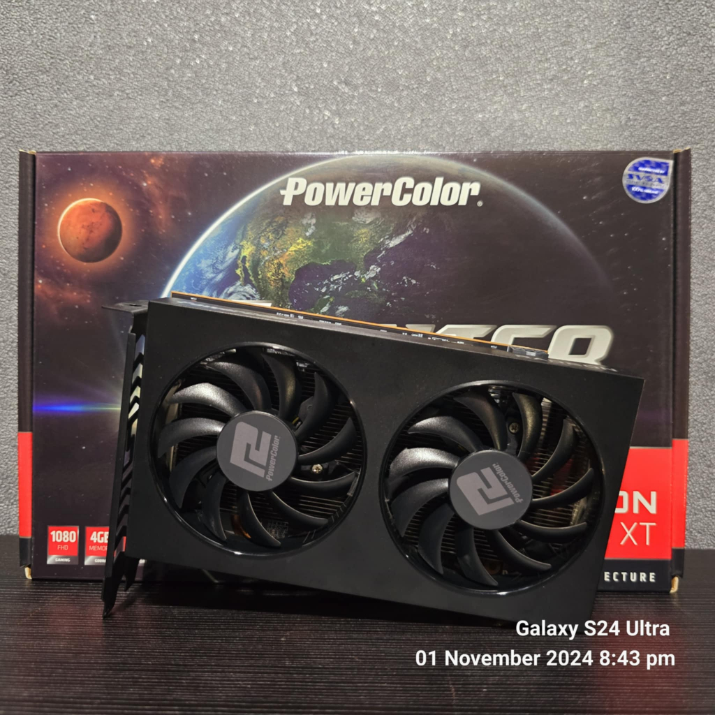 VGA (การ์ดแสดงผล) POWERCOLOR FIGHTER AMD RADEON RX 6500 XT 4GB GDDR6 สินค้ามือ2/มีประกันศูนย์ไทย SVO