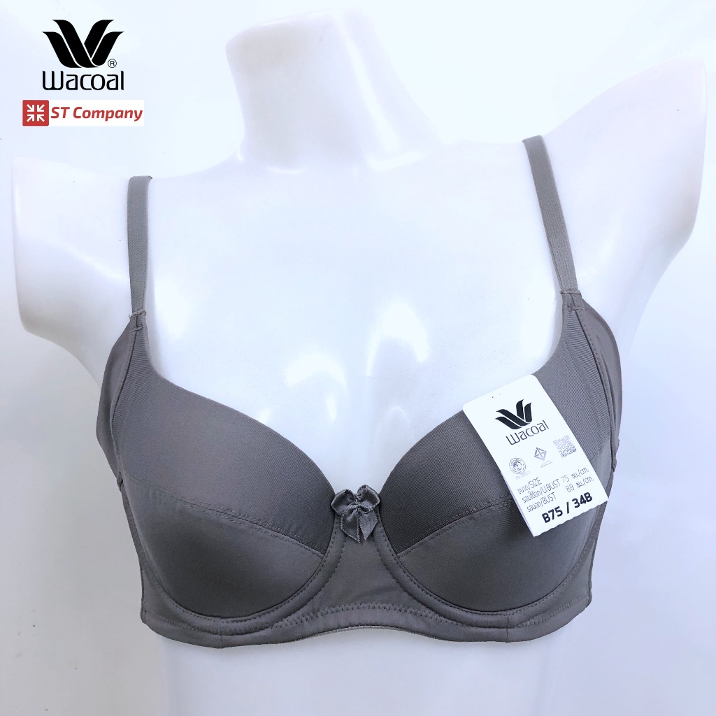 Wacoal Basic Bra รุ่น WB9920 สีน้ำตาล บรา 4/5 cup เสริมโครง เสริมฟองบาง ช่วยเก็บกระชับทรง เก็บเนื้อใ