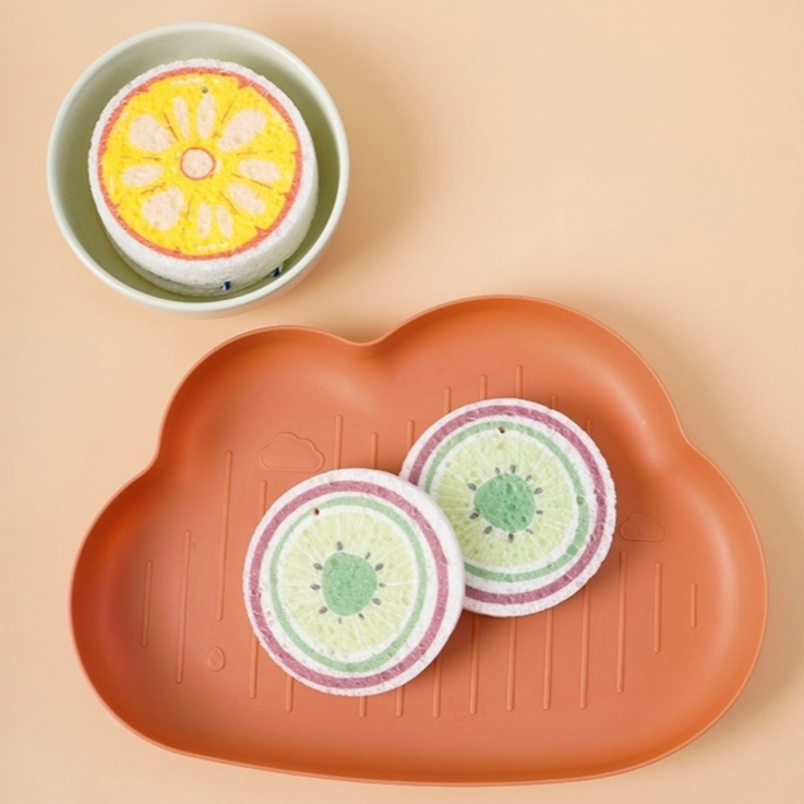 (แถมฟรีเชือก)ฟองน้ำเยื่อไม้ไผ่ รุ่นใหม่หนา3ชั้น ฟองน้ำล้างจาน ฟองน้ำทำความสะอาด  อเนกประสงค์   ฟองน้ำบีบอัด แปรงฟองน้ํา - รูปที่ 7