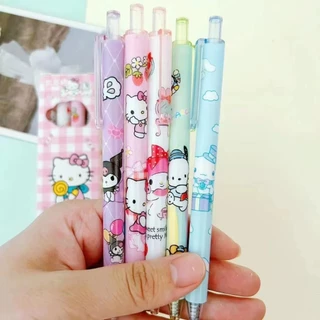 4 ชิ้น กล่องบรรจุปากกาเจล Kawaii การ์ตูน ปากกาแห้งเร็วโรงเรียนเครื่องเขียนอุปกรณ์ 4MM