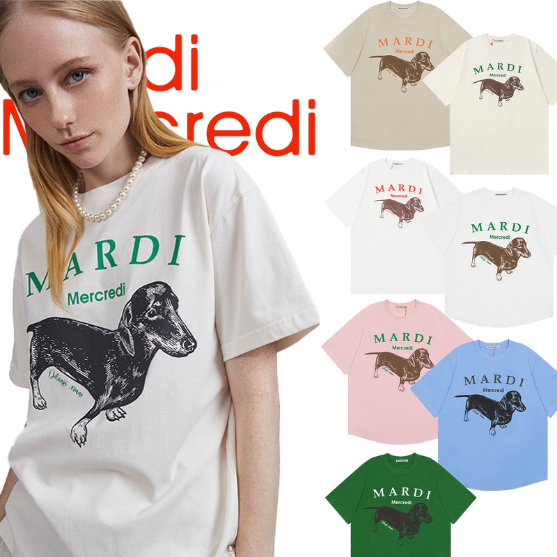 Mardi Mercredi TSHIRT DDANJI women cotton 100 ผ้านิ่ม เด้ง ใส่สบาย สไตล์เกาหลี ผู้หญิง ดัชชุนด์
