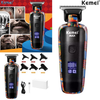 Kemei MAX5090 เครื่องโกนหนวดเคราไฟฟ้า แบบมืออาชีพ สําหรับผู้…