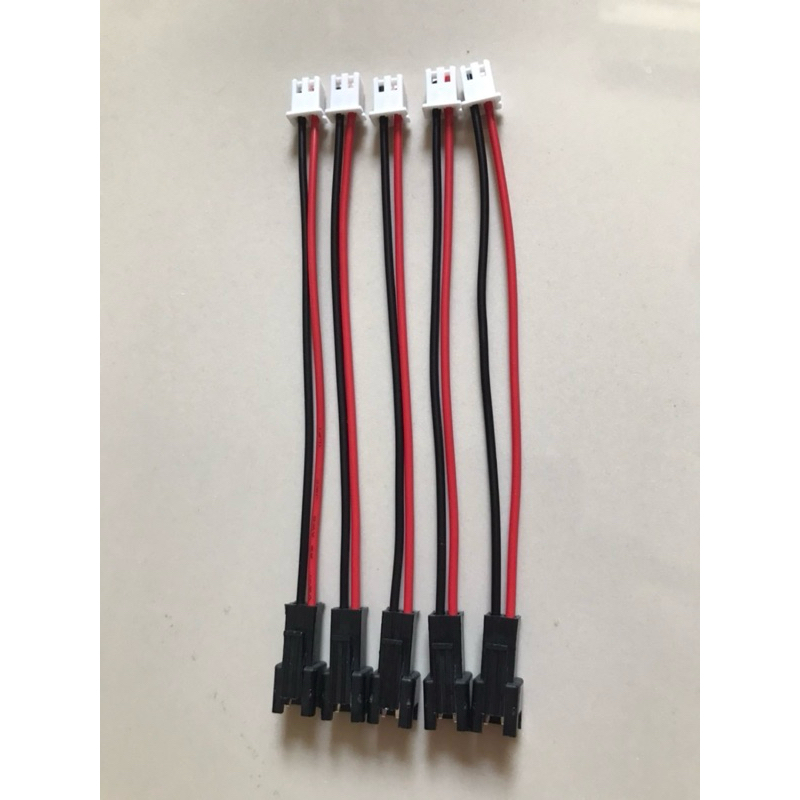 ตัวต่อสายไฟ JST-XH 2Pin ตัวเมีย และ JST-SM ตัวผู้ สายไฟ 22AWG