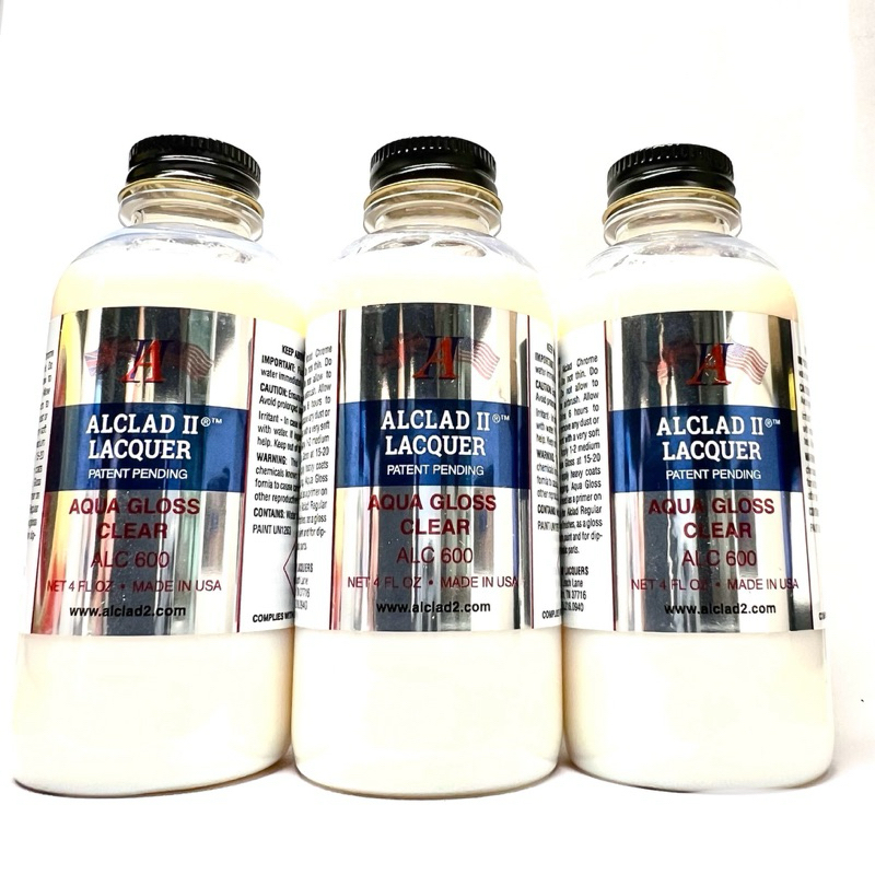 ALCLAD II ALC-600 AQUA GLOSS CLEAR 120ml สีเคลียเงาสูตรน้ำ พ่นเคลือบโครม