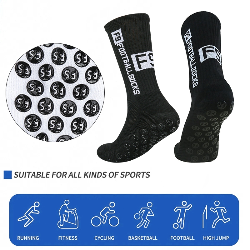 ถุงเท้า สําหรับฟุตบอล/บาสเกตบอล/วิ่ง กันลื่น ซับเหงื่อ ถุงเท้ากีฬา ข้อกลาง ฟรีไซส์ 36-44 ผู้ชาย/ผู้หญิงใส่ได้