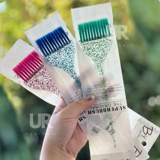 (พร้อมส่งจากไทย) แปรงย้อมสีผม หน้าใหญ่ ลายกากเพรช ปลายหวีแหลม สำหรับร้านทำผม ช่างทำสีและสารเคมี
