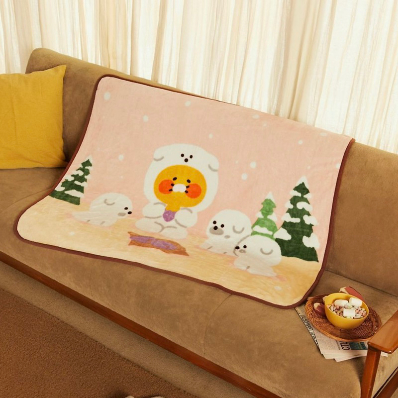 🇰🇷Pre-order ผ้าห่มชุนซิก Choonsik Fluffy Friends Basic Blanket kakao friends