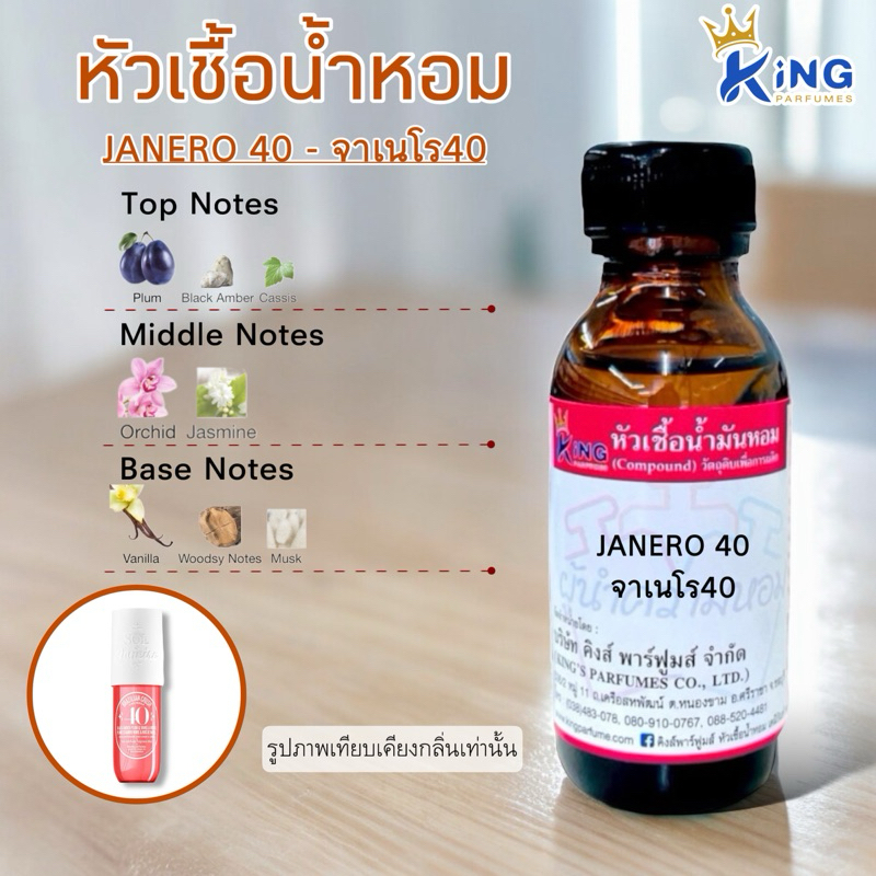 หัวเชื้อน้ำหอม ขนาด30-100ML กลิ่น JANERO40 จาเนโร40